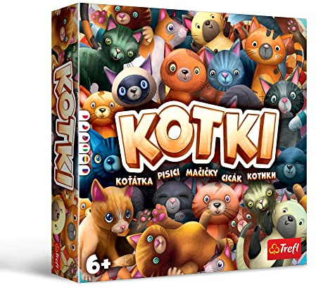 Trefl Kätzchen - Verrücktes Brettspiel Für die ganze Familie, Katzen, Für Katzen-Liebhaber, Gesellschaftsspiel Voller Action, für Erwachsene und Kinder ab 6 Jahren