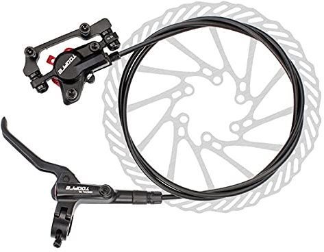 WANGQI Hydraulische Bremsen Set, Fahrrad Scheibenbremse Set Hydraulik Fahrrad Vorne/hinten Scheibenbremse Bike Öl Scheibenbremse Rotor Hebel(Hintere Ölscheibe + 1 Scheibe)