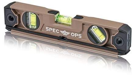 Spec Ops Tools 10 Magnetic Torpedo Level, Tourniquet Attachment System, 33% Larger Block Vials, Aluminum, 3% Donated to Veterans
