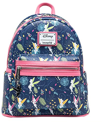 Loungefly Damen Disney Pink Tinkerbell Glow in the Dark Allover Print Rucksack, Multi, One Size, multi, Einheitsgröße