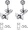 OTTYMO 2pcs Pestillos de Seguridad para Puerta, Kit de Cerradura Seguridad Puerta, Cerrojo de Puerta Antirrobo de Acero Inoxidable, Cerradura de Cerrojo con Llave, Incorporados y Ocultos en Puerta
