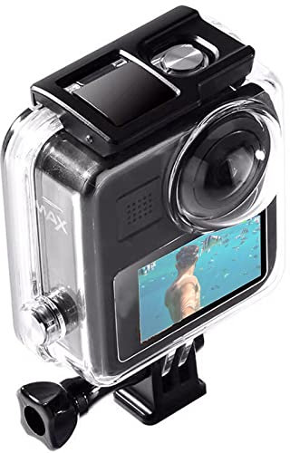Hoqqf Waterproof Housing Case Compatible with GoPro Max 360 Panorama Camera, 131ft/40m Underwater Protective Dive Shell with Anti-Fog Insert & 316 Stainless Steel Buttons (Not for Max 360 2025)