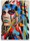 AIVYNA Indianer-Malerei Indische Leinwand Wand Bilder Indianer Frau MäDchen Bunte Gefiederte Kunstdrucke GemäLde Auf Leinwand Gemäldewerk Wanddekoration Bild Rahmenlos 60 X 80cm