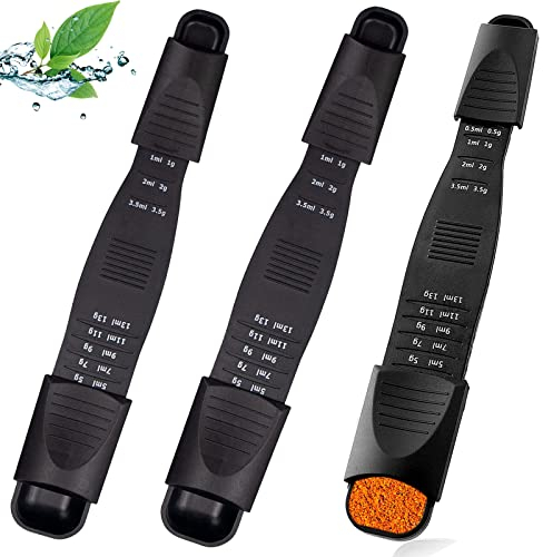 CTDMJ Set de 3 Piezas Cucharas Medidoras Ajustables Digitales Para Azúcar/Sal/Café/Leche En Polvo/Proteína