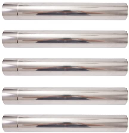 BEAUTIFABLE 5 Stücke Kaminrohr aus Edelstahl, Ø 6cm, Ofenrohr Edelstahl Rundrohr Rostfreies Kaminrohr Schornstein Sanierung Rauchrohr Ofenrohr Abgasrohr für Sichere Ableitung Von Verbrennungsgasen