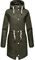 Navahoo Damen wasserdichte Übergangsjacke Regenjacke Flower of Ocean Dark Olive Gr. M