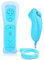 Lyyes Mando a distancia para Wii, Wii y Nunchuck con funda de silicona y correa para Wii y Wii U (azul)