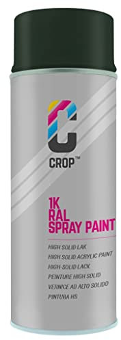 CROP Peinture en bombe RAL 6009 vert sapin - Couverture élevée, Séchage rapide, 100% inaltérable - Auto, Moto & Bricolage - Haute brillance - 400ml