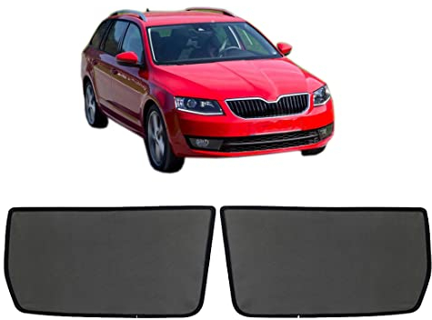 Sonnenschutz Auto Vorhang Für Baby Kinder Sonnenblende Für Octavia 5E Combi Wagon 2013-2020 UV Schutz Magnetisch Sonnenschutz Für Autofenster Seitenscheibe Schwarz,Rear-window-2PCS