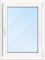FENSTERVERSAND - Kunststofffenster Weiß - zu öffnendes Fenster Kunststoff mit Griff, Dreh- & Kippfenster, 2-fach Verglasung, Klarglas - DIN rechts - BxH: 750x1000 mm, 70 mm Profil
