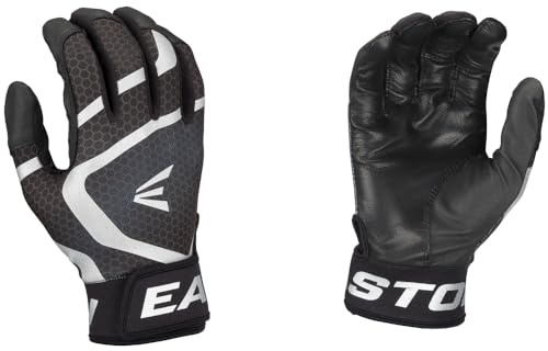 Easton | MAV GT Baseball Batting Gloves | Black/Black | Adult Medium
