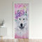 Loup Rideau de Porte 86x203cm Wolves Howling Rideaux Exterieur d'entrée Home Décoration Animaux Wolves Floral Fleurs Rose 30%-50% Chambre Rideau Occultant Interieur Salon Chambre