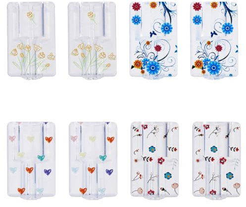 HOBBIESAY 4 Style TPU Data Cable Protective Sleeve Flower Heart Pattern Charging Cord Protectors Rectangle Transparent Charging Cable Saver for Phone 14/13 Cell Phone Accessories