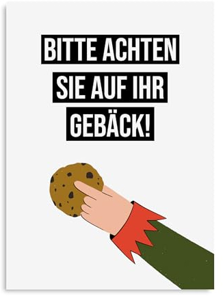 Nastami Weihnachtskarte lustig Postkarte Weihnachten Weihnachtskarten (Gebäck)