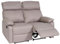 Mendler 2er Kinosessel HWC-L93, Relaxsessel Fernsehsessel Sofa, Armlehne Liegefunktion Nosagfederung Stoff/Textil - grau-braun