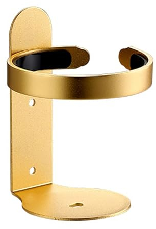 Smbcgdm Porte-gobelet moderne pour brosse à dents - Support mural sans perçage - Alliage d'aluminium - Forte capacité de charge - Salle de bain - Gel douche - Shampooing - Doré