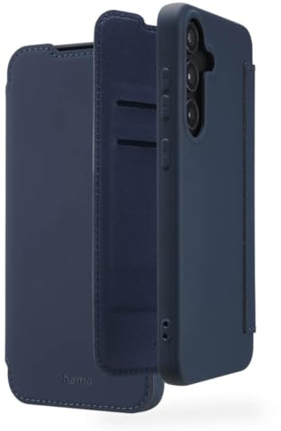 Hama Handyhülle für Samsung Galaxy S24+ (Handytasche, Klapphülle, Etui mit 2 Kartenfächern, stoßfest, Kratzfest, eleganter Rundumschutz, weich, Slim, softe Oberfläche) blau