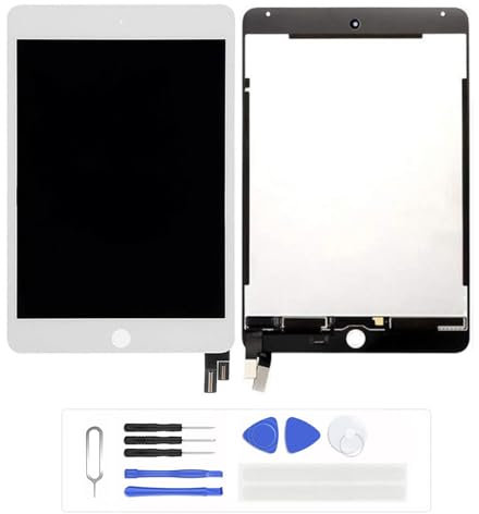 Generico Schermo LCD per iPad Mini 4 7.9 2015 A1538 A1550 LCD Display Digitizer Vetro Touch Schermo Ricambio Assembly (Bianco)