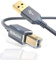 Cable de impresora USB de, cable de escáner A a B 2.0, cable de impresora para HP, Canom, Deli, Epsom, Lexnark, Xerax, Brather, etc. (Gris) (Gris, 3.0M)