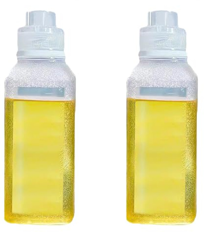XINDAOLAISHENGQ 2 Pack Olive Oil Dispenser Bottles - Clear Plastic Squeeze Bottles for Kitchen, Olive Oil, Syrup & More