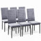 Bealife Esszimmerstuhl 6er-Set, Esszimmerstühle für Küche und Esszimmer, gepolsterte Samtstühle mit hoher Rückenlehne, modern (Hellgrauer Samt, 6er Set)