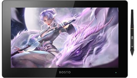 Irfora X5 Tableta de Dibujo gráfica portátil Pantalla LCD IPS de 15,6 Pulgadas Panel de Dibujo de Arte Digital Nivel de presión de 16K Lápiz óptico sin batería Tecnología pasiva 8 Teclas de Acceso