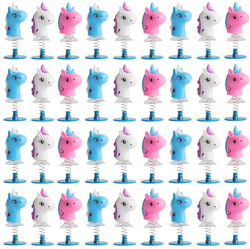 THE TWIDDLERS 36 Einhorn Springende Spielzeug für Kinder, 6cm - Partygeschenke für Mädchen, Multipack Party Tütenfüller und Springspielzeuge Geschenk Set, Klassenzimmer Preise