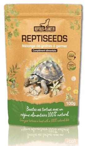 Reptiles Planet - Reptiseeds - Mélange de Graines à Germer pour Tortue Terrestre - 100g
