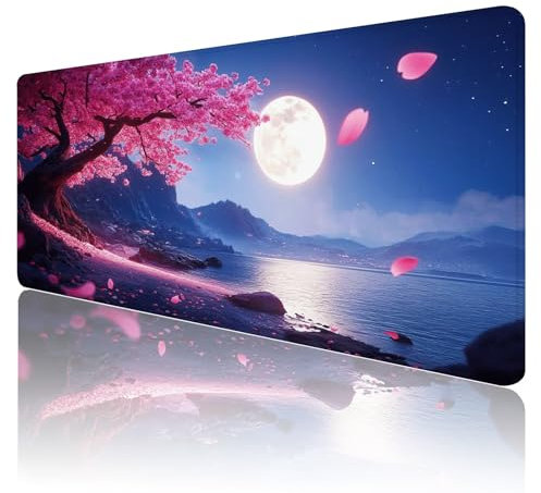 Tapis de Souris Japon Tapis de Souris Gamer XXL 1200x600x3mm ImperméAble Et AntidéRapant Mousepad Bords Cousus Une éTendu SousMains Tapis Souris Paysage pour Gamer, Pc et DéCoration de Bureau Q68