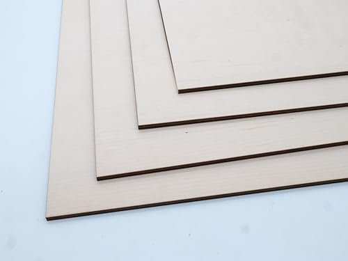 Compensato d'acero 5 mm, accessori per modellismo, compensato d'acero, legno, materiale per incisione CNC, accessori per architetti, legno pregiato (500 x 400 mm)