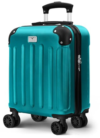 LUGG 15 Inch Skywander Lightweight Underseat Cabin Bag – EasyJet Approved Carry-On Suitcase, Durable ABS Hard Shell, Smooth Double Spinner Wheels, Water-Resistant & Compact Travel Luggage (45x34x20cm)
