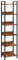 MAHANCRIS Bücherregal, Standregal, Freistehendes Regal, mit 6 Ebenen, 24 x 33 x 157,5 cm, Offene Ablagen für Wohnzimmer, Schlafzimmer, Büro, mit Metallrahmen, Rustikales Braun und Schwarz ABKHR6601N1
