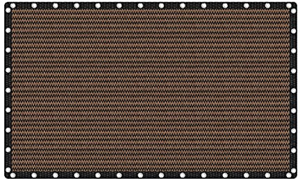 Mocca Shade Stoff Sonnenschutz Tuch 3,6 x 6,8 m mit Ösen für Terrasse, Garten, Pergola, Baldachin, UV-Schutz und Außenbereich