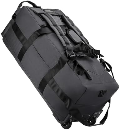 WJLYDM Reisetasche mit Rädern, Kleidersack mit Rollen, großer tragbarer Koffer for die Übernachtung, Rucksack for Strand, Geschäftsreise, Camping, Aufbewahrungstasche(Gray)