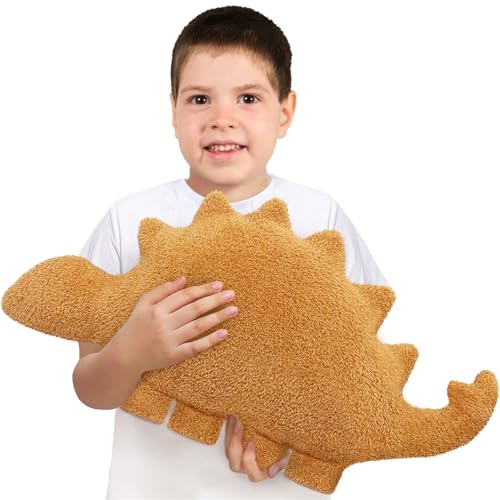Aiideals Dino Nugget-Kissen, Geburtstagsgeschenke für Jungen und Mädchen, Huhn-Dinosaurier-Nuggets, Plüsch, Stofftier, lustige Geschenke für Teenager (groß, Kentrosaurus)