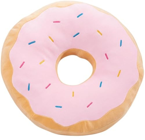Hrippy 42 cm Großes Donut-plüschkissen, Lustiges Donut-plüschkissen, Gefülltes Kissen, Dekokissen Für Stuhl Oder Autositz