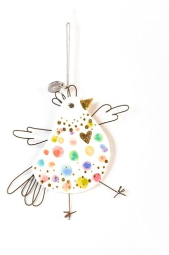 Good old Friends Crazy Chick Bunte Punkte – Origineller Osteranhänger – Modernes Küken für Osterzweige & Fensterdeko – Kleiner Glücksbringer & Ostergeschenk
