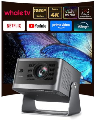 Mini Beamer 4K,Native 1080P mit【Compatible with Netflix 】 600 ANSI Magcubic | Smart Beamer Android 13 WiFi&Bluetooth Projektor 320° Drehbar 15W Lautsprecher Gaming Outdoor Home Cinema