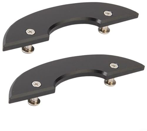 Sileduove Skateboard Deck Guards Longboard Nose Tail Protectors Plastic Bumper Set with Facfered Edges and Sunk Screw Holes for Easy Installation on Shaped Decks Black Color