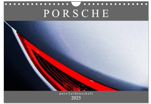 Porsche - pure Leidenschaft (Wandkalender 2025 DIN A4 quer), CALVENDO Monatskalender: Detailaufnahmen aus einer 70 jährigen Modellpalette (CALVENDO Mobilitaet)