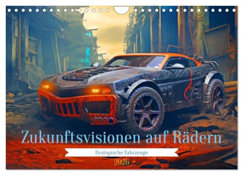 Zukunftsvisionen auf Rädern - Dystopische Fahrzeuge (Wandkalender 2026 DIN A4 quer), CALVENDO Monatskalender: Entdecke die faszinierende Welt ... sprengen. (CALVENDO Mobilitaet)