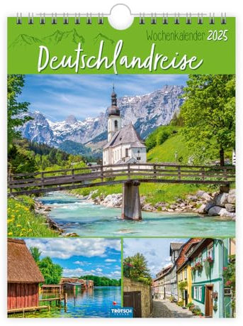 Trötsch Wochenkalender zum Hängen Deutschlandreise 2025: Wandkalender