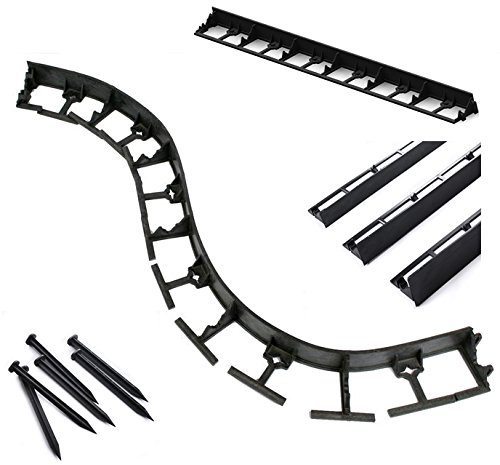 Rasenkante Pflasterstein Pflasterkante Beeteinfassung Mähkante Kantenstein 45mm 58mm 78mm + 6 Nägel wählbar von rg-vertrieb (78mm + 6 Nägel)