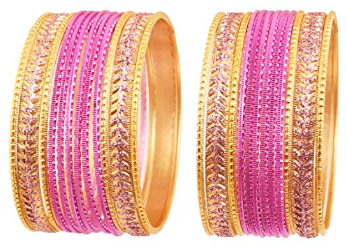 Touchstone Métalliques colorées 2 douzaines de bracelets collection spéciale de bijoux de bracelets pour femme 2.75 Lot de 2 Rose fuchsia
