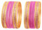 Touchstone Colorido metálico 2 docenas de brazaletes de la colección de Joyas Pulseras Especiales para Mujer 2.75 Conjunto de 2 Rosado Fucsia