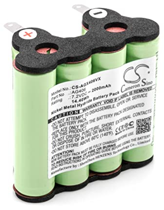 vhbw Akku Ersatz für AEG/Electrolux 90016553200, 90016585000, 90016584800, AG406, 90005510600 für Staubsauger (2000 mAh, 7,2 V, NiMH)