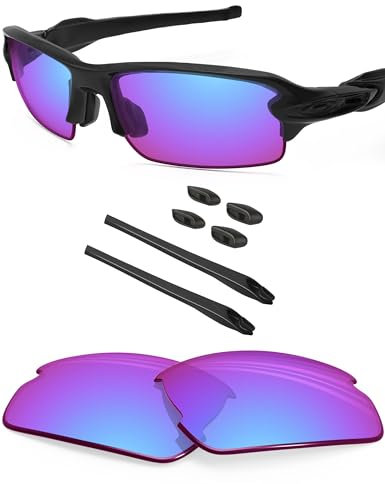 BlazerBuck Polarisierte Ersatzgläser und Socken-Set für Oakley Flak 2.0 OO9295 – Rose Trail