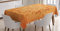 ABAKUHAUS Blatt Tischdecke, Orange arabische Mandala, Für den Inn und Outdoor Bereich geeignet Waschbar Druck Klar Kein Verblassen, 140 x 240 cm, Orange