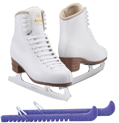 Jackson Ultima Excel Damen Schlittschuhe JS1290 Weite:Medium - C/Größe:Adult 6 Bundle mit Skate Guards