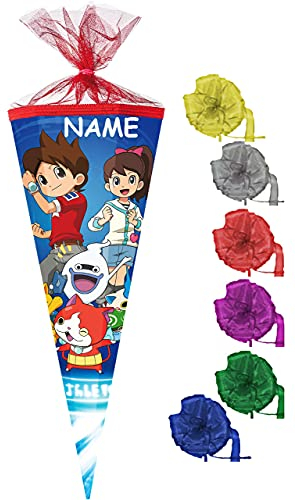 alles-meine.de GmbH stabile Spitze - aus Kunststoff - verschiedenes Zubehör frei wählbar - passend für Schultüte - Yo-Kai Watch - 22/35 / 50/70 / 85 cm - Zuckertüte - All..